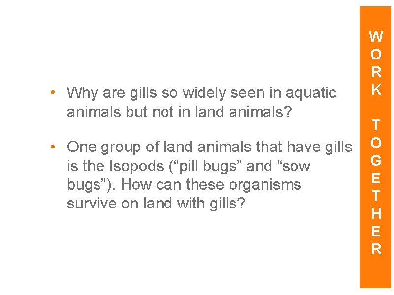  • Why are gills so widely seen in aquatic animals but not in