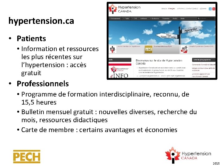 hypertension. ca • Patients • Information et ressources les plus récentes sur l’hypertension :