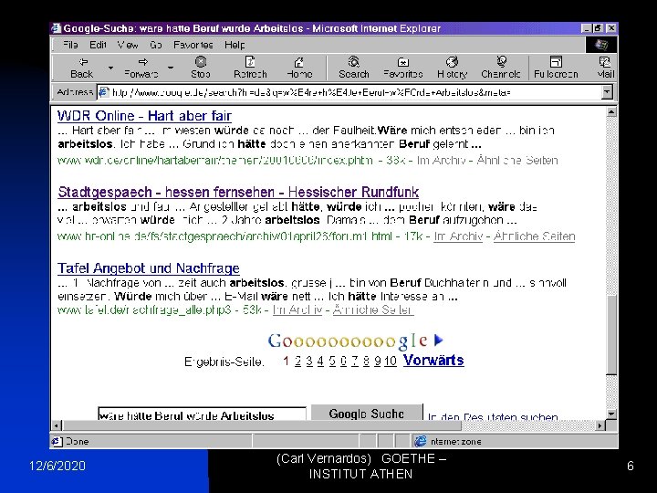 12/6/2020 (Carl Vernardos) GOETHE – INSTITUT ATHEN 6 