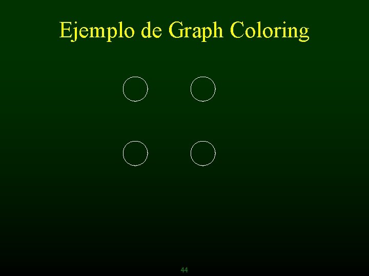 Ejemplo de Graph Coloring 44 