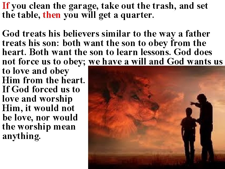 If you clean the garage, take out the trash, and set the table, then If you clean the garage, take out the trash, and set the table, then