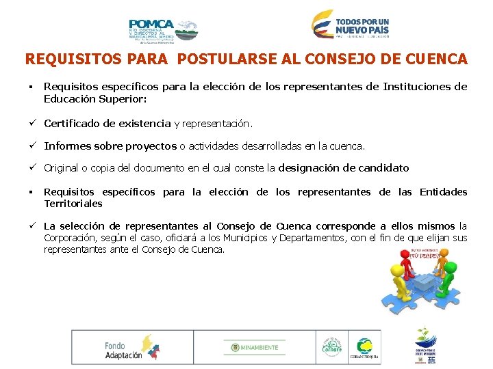 REQUISITOS PARA POSTULARSE AL CONSEJO DE CUENCA § Requisitos específicos para la elección de