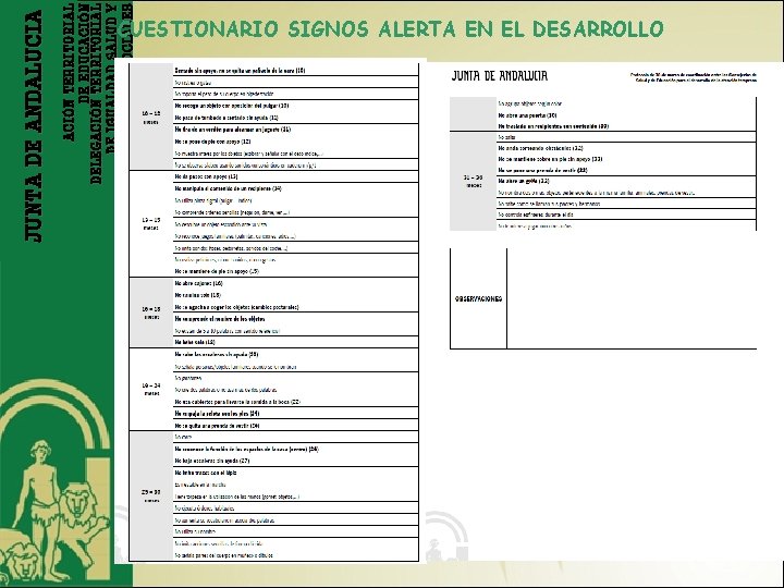 ACIÓN TERRITORIAL DE EDUCACIÓN DELEGACIÓN TERRITORIAL DE IGUALDAD, SALUD Y POLITICAS SOCIALES JUNTA DE