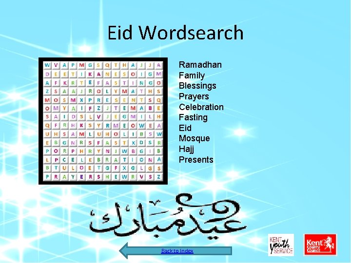 Eid Wordsearch Ramadhan Family Blessings Prayers Celebration Fasting Eid Mosque Hajj Presents Back to