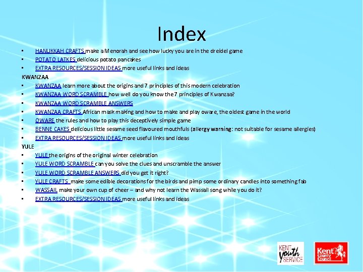 Index • HANUKKAH CRAFTS make a Menorah and see how lucky you are in
