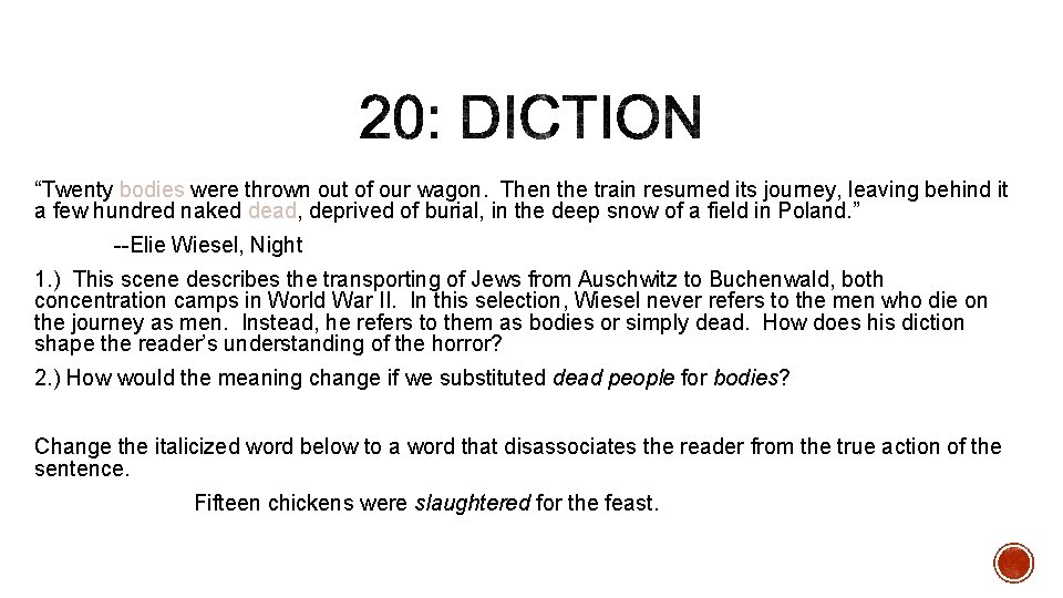 “Twenty bodies were thrown out of our wagon. Then the train resumed its journey,