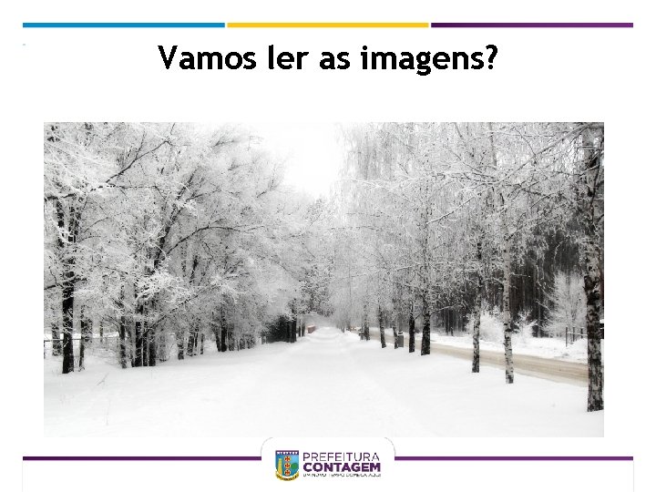 Vamos ler as imagens? 