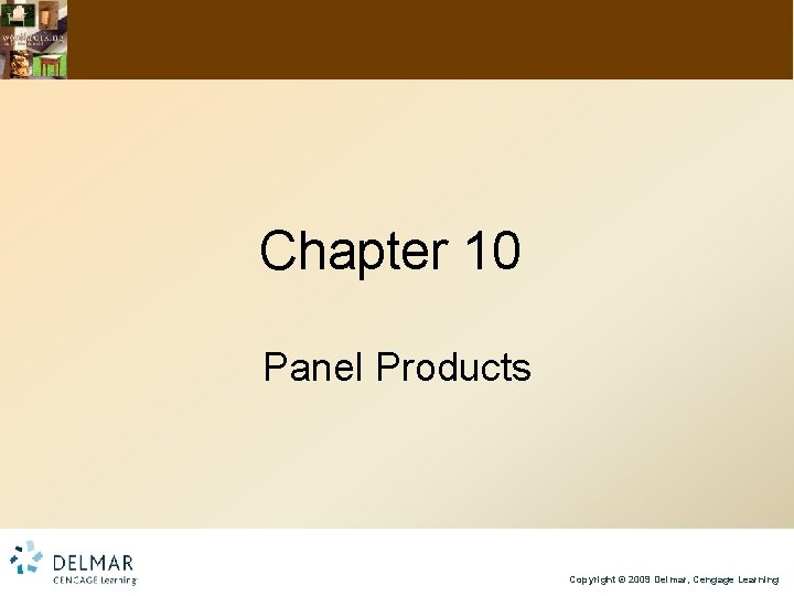 Chapter 10 Panel Products Copyright © 2009 Delmar, Cengage Learning 