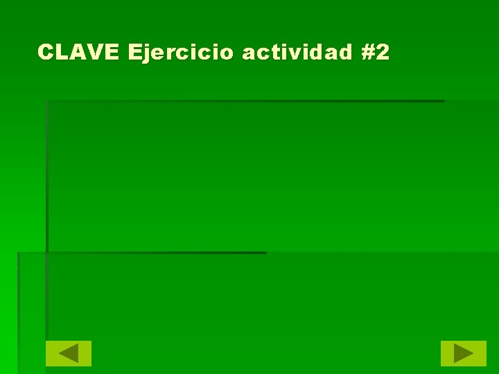 CLAVE Ejercicio actividad #2 