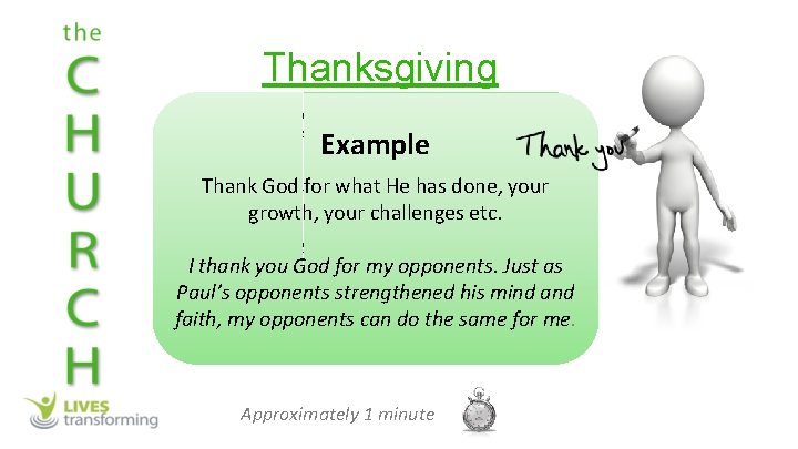 Thanksgiving Ø Write down a couple of things you are thankful for. These will