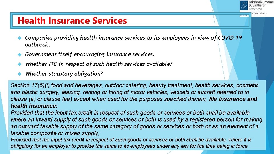 Health Insurance Services Companies providing health insurance services to its employees in view of