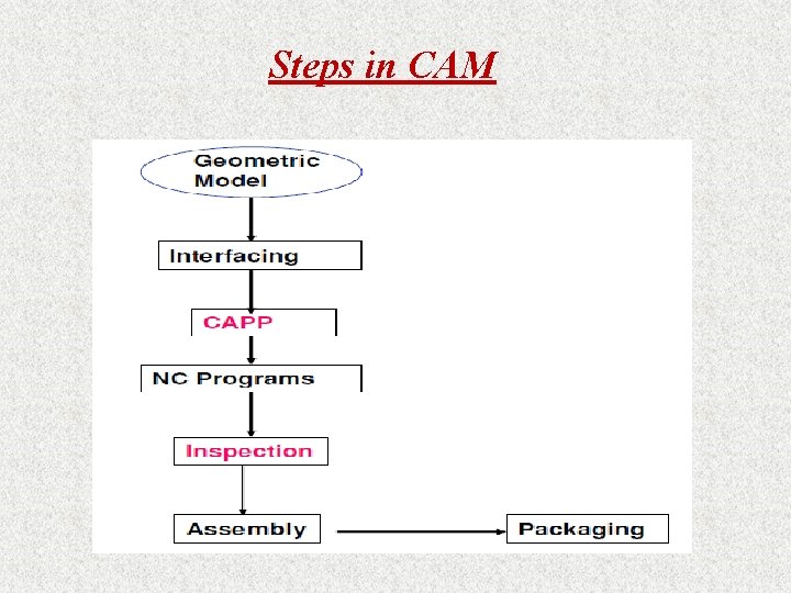 Steps in CAM 