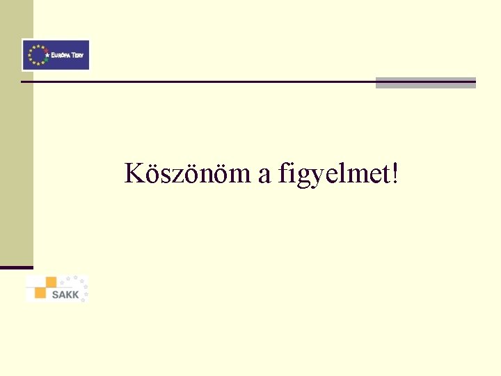 Köszönöm a figyelmet! 