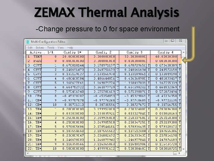 ZEMAX Thermal Analysis -Change pressure to 0 for space environment ZEMAX Thermal Analysis -Change pressure to 0 for space environment