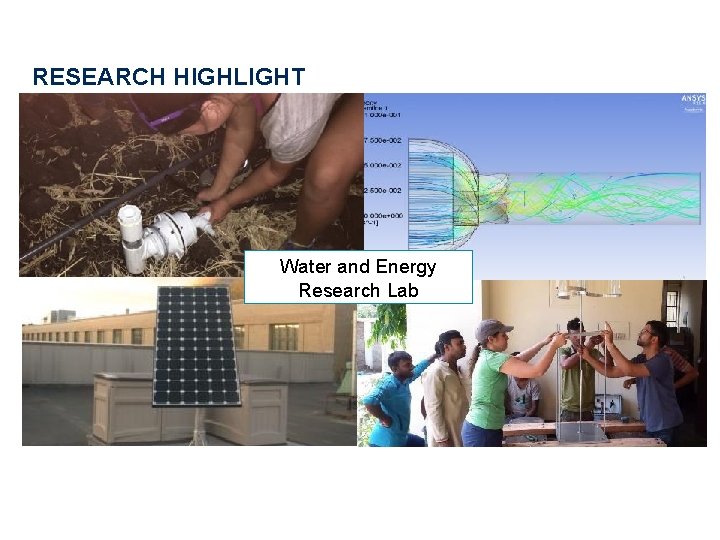 RESEARCH HIGHLIGHT Water and Energy Research Lab 