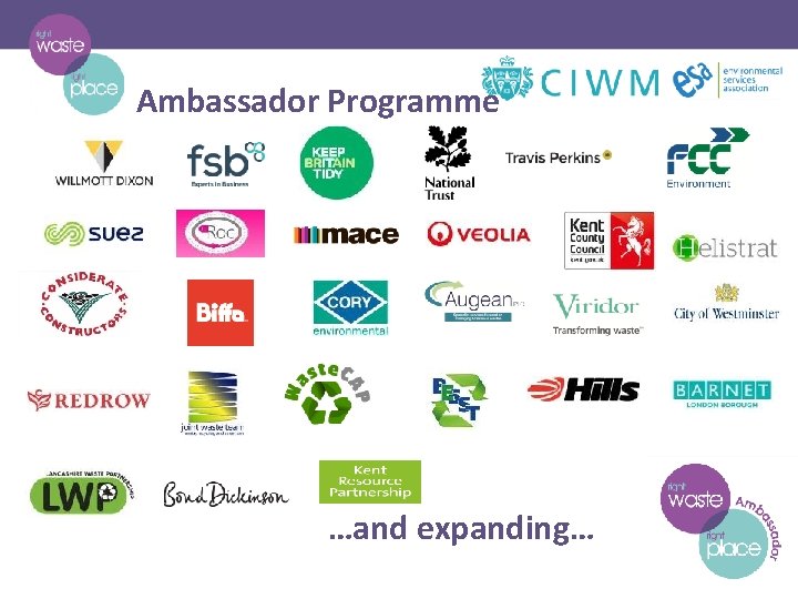 Ambassador Programme …and expanding… 