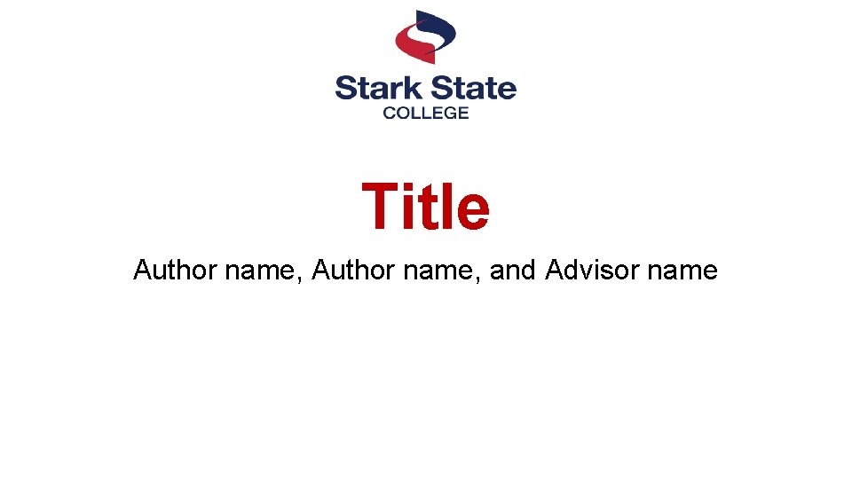 Title Author name, and Advisor name 