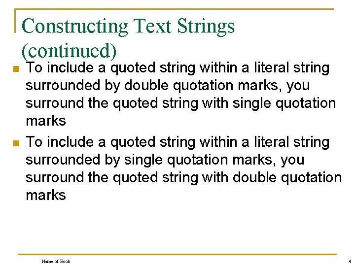 quoted string