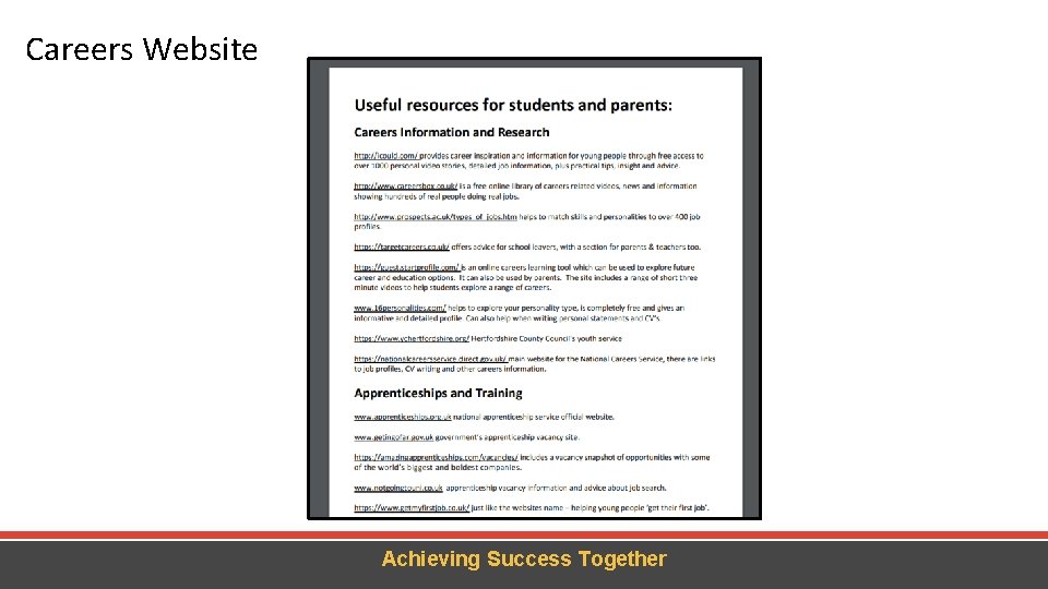 Careers Website Achieving Success Together 