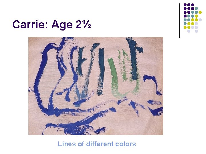 Carrie: Age 2½ Lines of different colors 