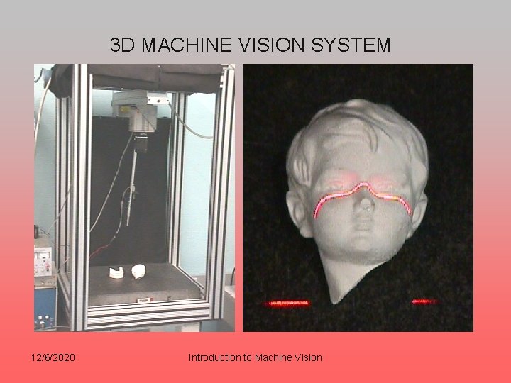 3 D MACHINE VISION SYSTEM 12/6/2020 Introduction to Machine Vision 