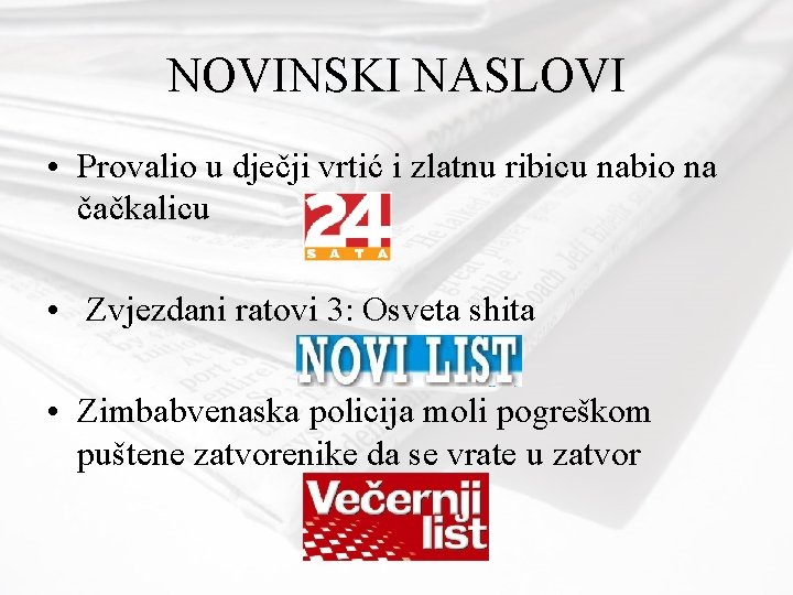 NOVINSKI NASLOVI • Provalio u dječji vrtić i zlatnu ribicu nabio na čačkalicu •