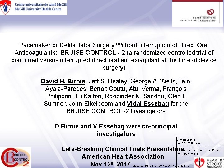 Pacemaker or Defibrillator Surgery Without Interruption of Direct Oral Anticoagulants: BRUISE CONTROL - 2