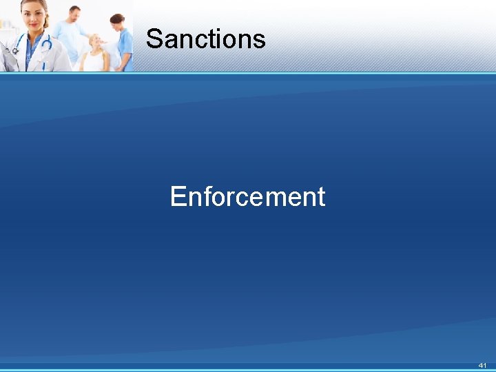 Sanctions Enforcement 41 