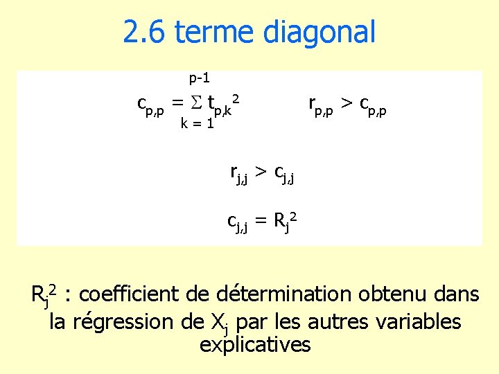 2. 6 terme diagonal p-1 cp, p = tp, k 2 k = 1