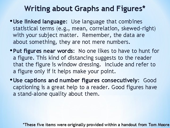 Writing about Graphs and Figures* • Use linked language: Use language that combines statistical Writing about Graphs and Figures* • Use linked language: Use language that combines statistical
