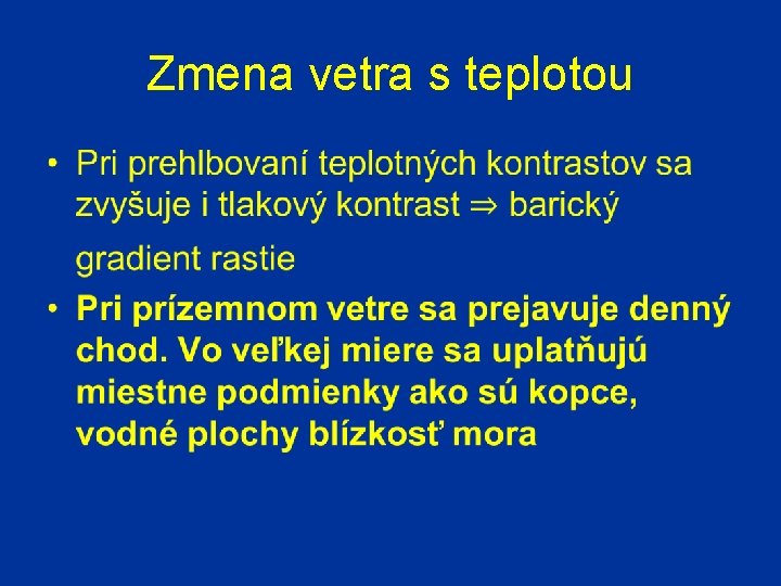 Zmena vetra s teplotou • 