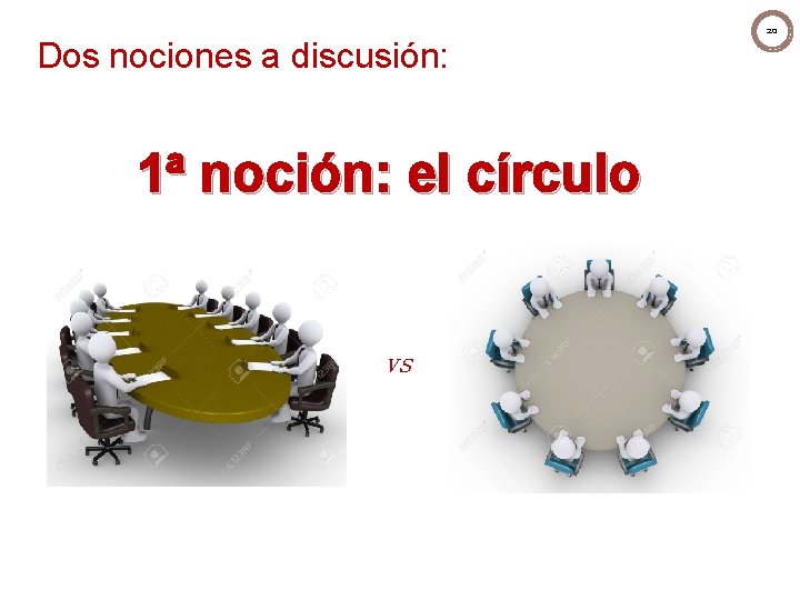 20 Dos nociones a discusión: 1ª noción: el círculo vs 20 Dos nociones a discusión: 1ª noción: el círculo vs