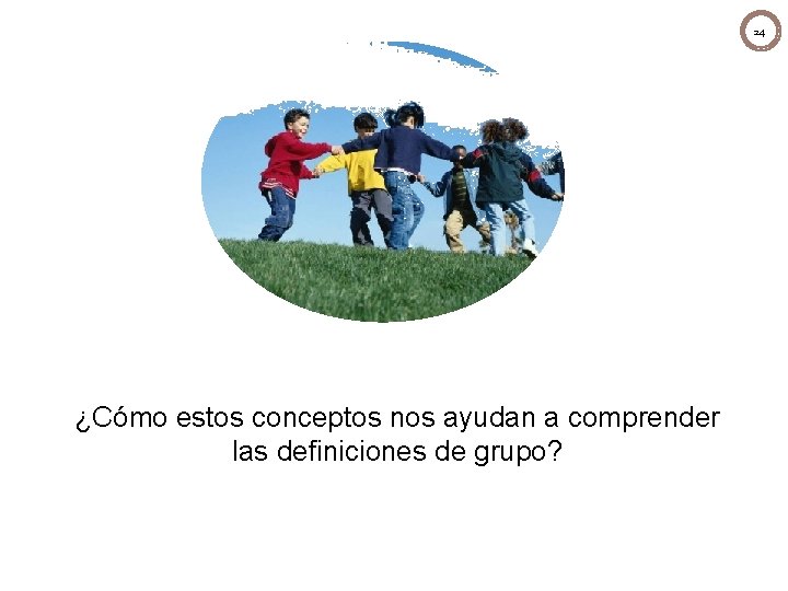 24 ¿Cómo estos conceptos nos ayudan a comprender las definiciones de grupo? 24 ¿Cómo estos conceptos nos ayudan a comprender las definiciones de grupo?