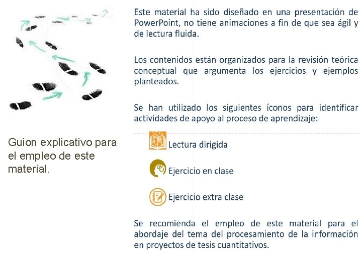 Guion explicativo para el empleo de este material. Guion explicativo para el empleo de este material.