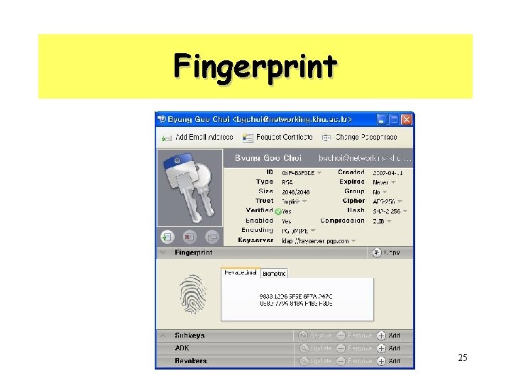 Fingerprint 25 