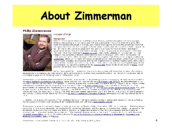 About Zimmerman 4 