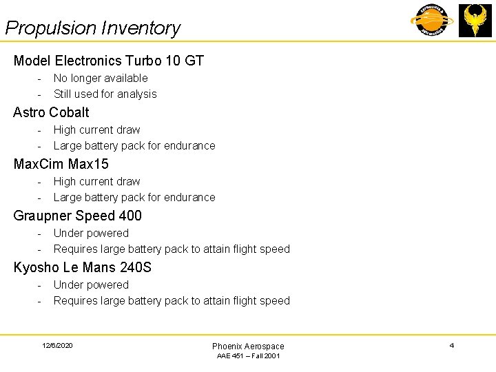 Propulsion Inventory Model Electronics Turbo 10 GT - No longer available Still used for