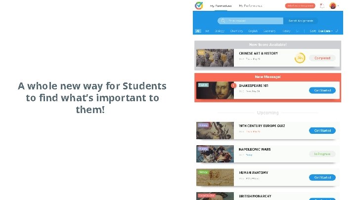 A whole new way for Students to find what’s important to them! 