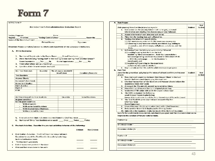 Form 7 43 