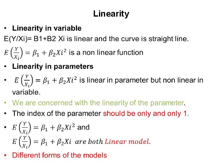 Linearity • 