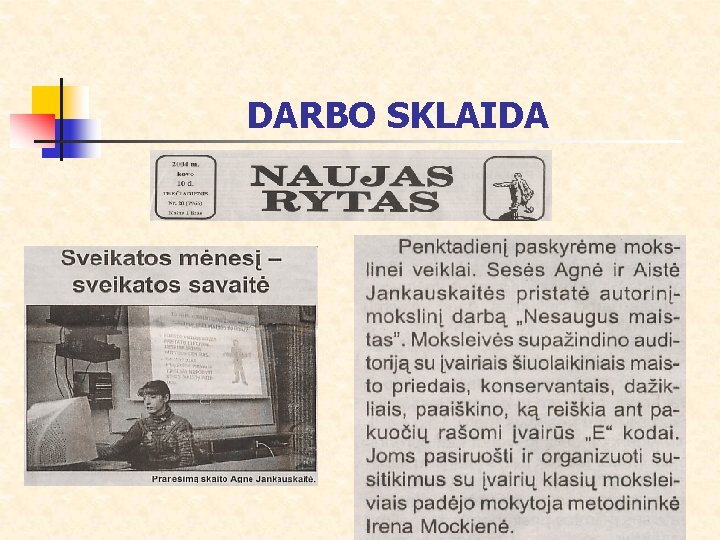 DARBO SKLAIDA 