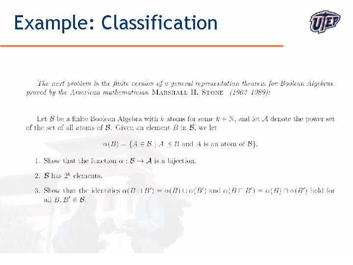 Example: Classification © The University of Texas at El Paso 