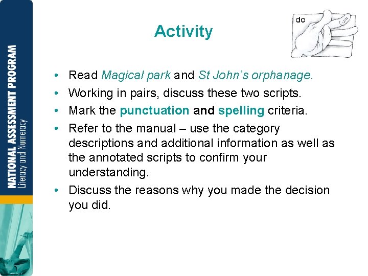 Activity • • Read Magical park and St John’s orphanage. Working in pairs, discuss