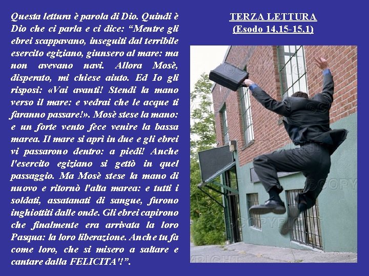 Questa lettura è parola di Dio. Quindi è Dio che ci parla e ci Questa lettura è parola di Dio. Quindi è Dio che ci parla e ci