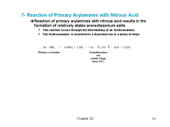 7 - Reaction of Primary Arylamines with Nitrous Acid èReaction of primary arylamines with