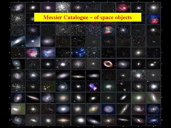 Messier Catalogue – of space objects Messier Catalogue – of space objects