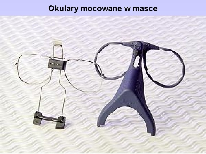 Okulary mocowane w masce 