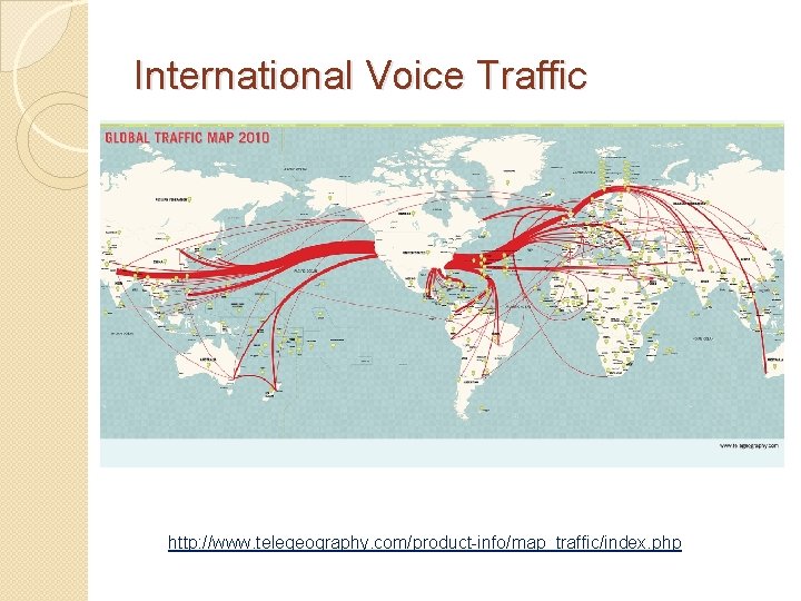 International Voice Traffic http: //www. telegeography. com/product-info/map_traffic/index. php 