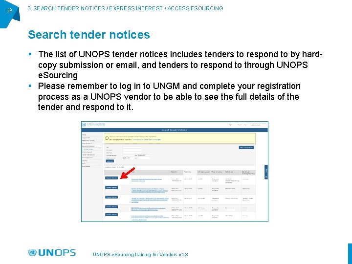 18 3. SEARCH TENDER NOTICES / EXPRESS INTEREST / ACCESS ESOURCING Search tender notices