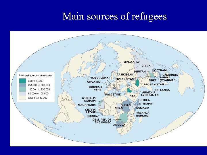 Main sources of refugees 
